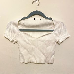 Sweetheart neckline crop top